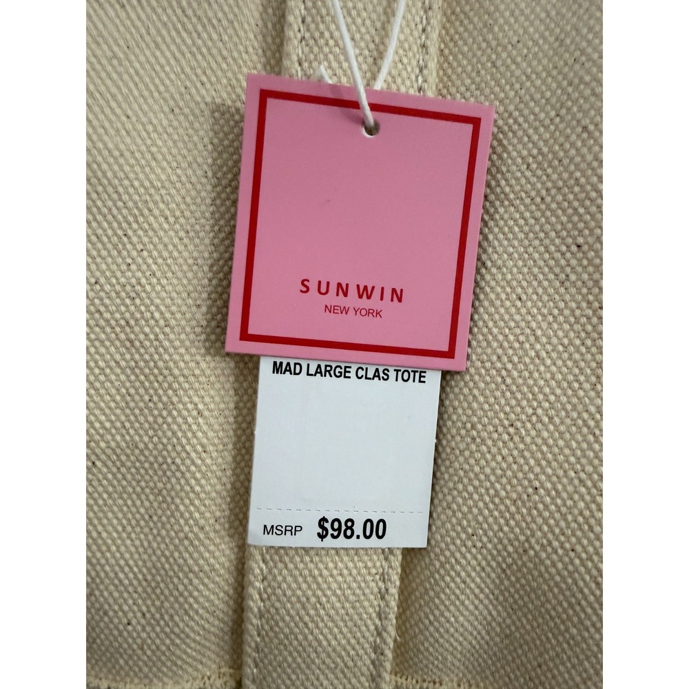 NEW Sunwin Madaket Large Classic Tote Bag Off White - Picture 7 of 8